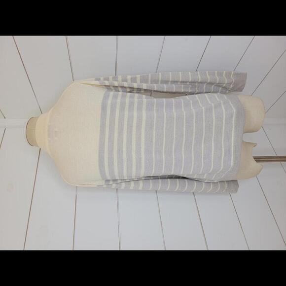 PETER MILLAR large cream & grey merino wool sweater - Picture 2 of 4